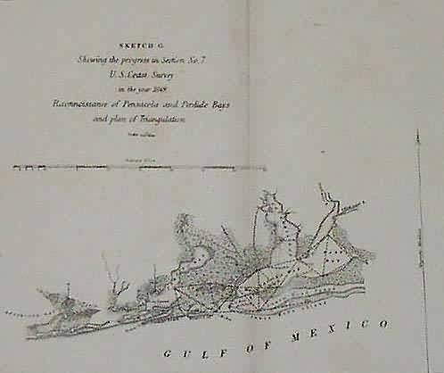 U.S. Coast Survey in the Year 1849 Reconnoissance of Pensacola and Perdido Bays and Plan of Triangulation