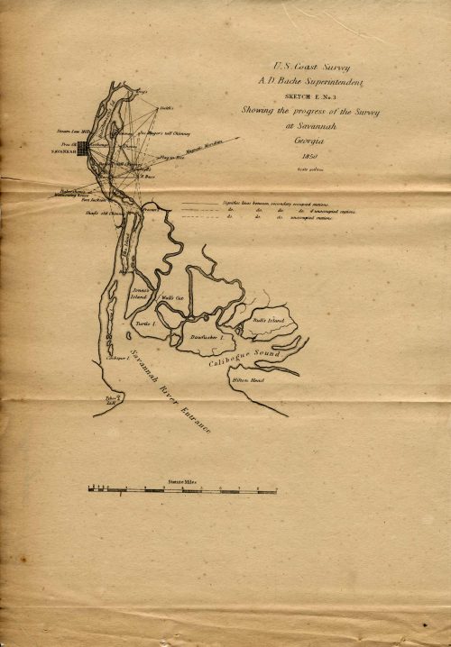 U.S. Coast Survey Showing the Progress of the Survey at Savannah