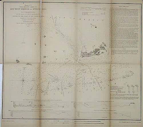 U.S. Coast Survey Prelininary Chart of Key West Harbor and Approaches