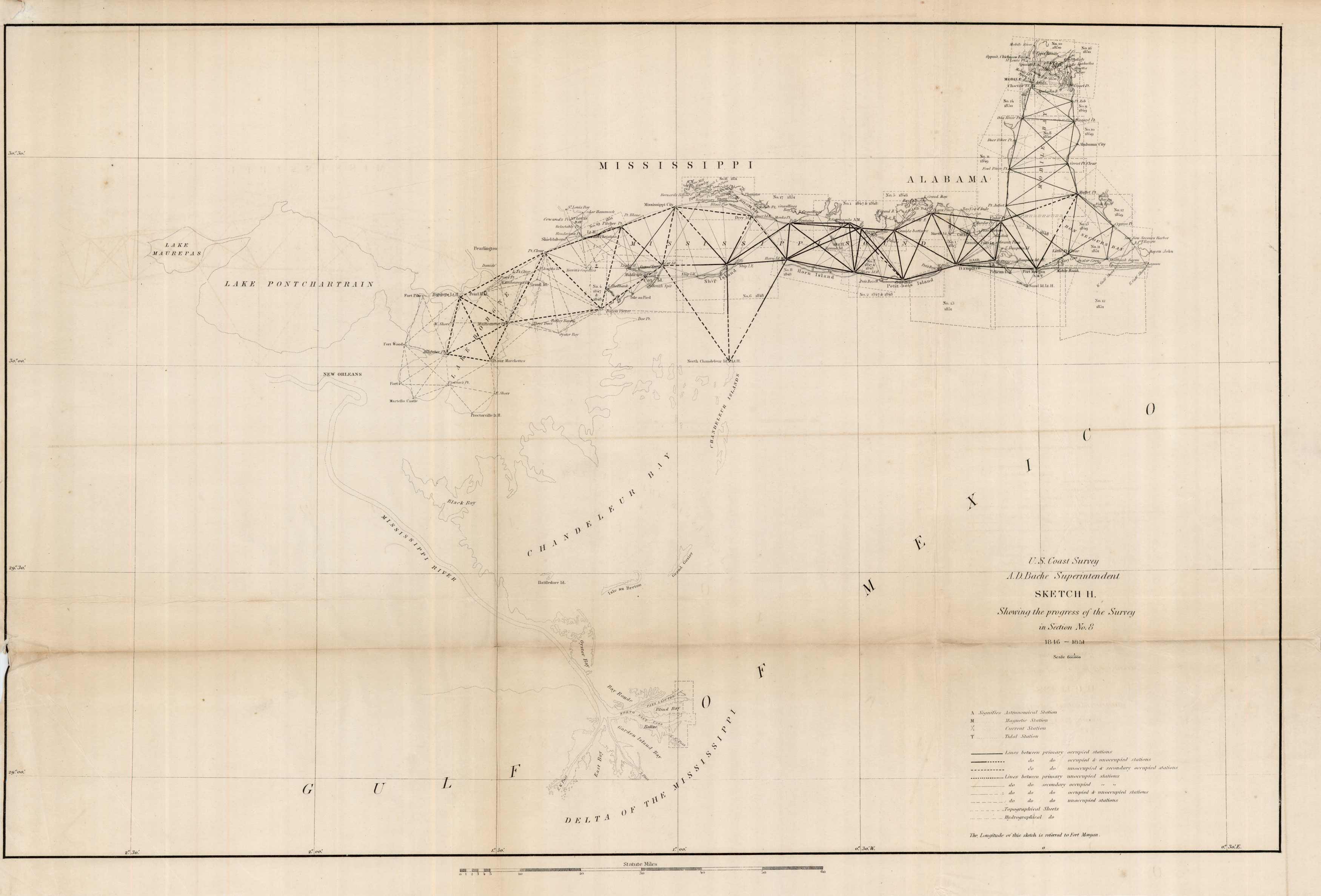Sketch H Showing the Progress of the Survey in Section No. 8