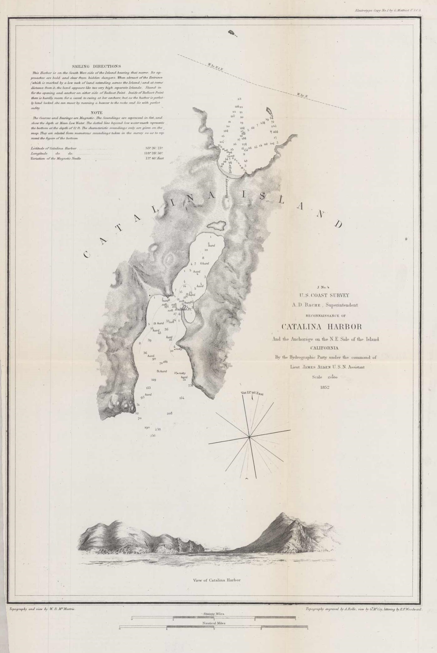 U.S Coast Survey Reconnaissance of Catalina Harbor