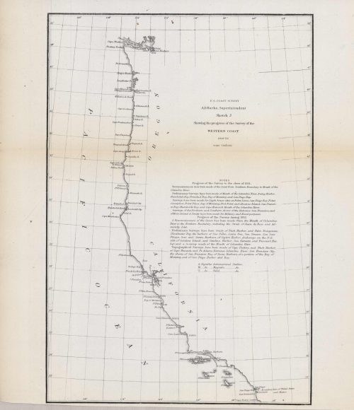 Coastal Survey Showing the Progress of the Survey of the Western Coast