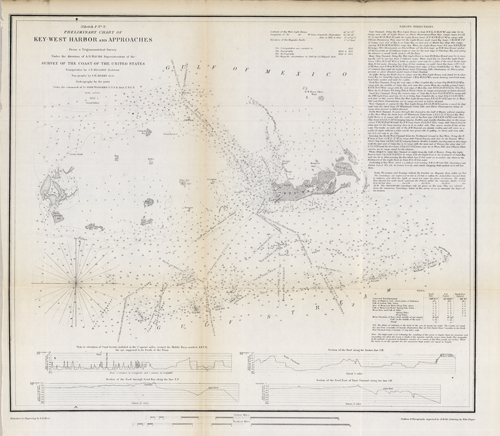 U.S. Coast Survey Showing Preliminary Chart of Key West harbor and Approaches U.S. Coast Survey Showing Preliminary Chart of Key West harbor and Approaches