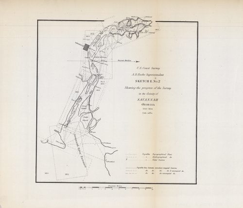 U.S. Coast Survey Sketch E No. 2 Showing the Progress of the Survey in the Vicinity of Savannah Georgia