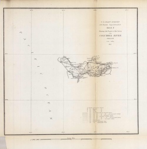 U.S. Coast Survey Sketch K Showing the Progress of the Survey of the Columbia River