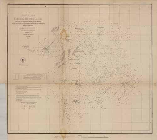 Preliminary Sketch Showing Davis Shoals and Other Dangers