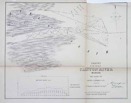 Survey of the Mouth of Clinton River Michigan