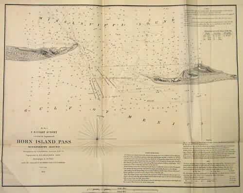 U.S. Coast Survey Horn Island Pass Mississippi Sound