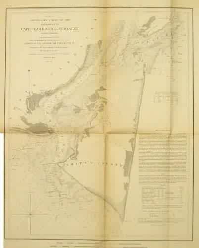 Preliminary Chart of the Entrances to Cape Fear River and New Inlet