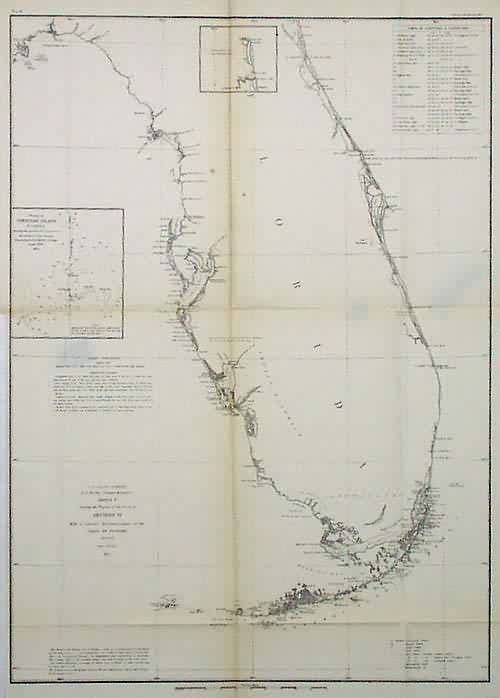 U.S. Coast Survey Sketch F The Coast of Florida 1848-54