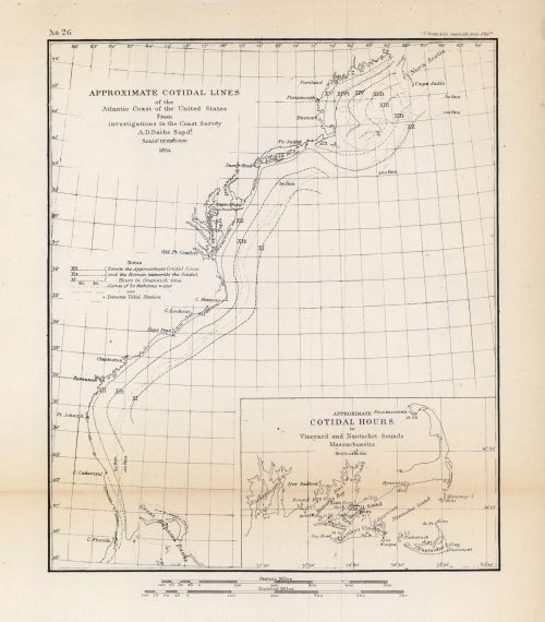 Approximate Cotidal Lines of the Atlantic Coast of the United States