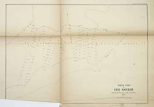 West End of Erie Harbor Showing the Breach in the Sand-Bar