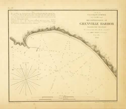 U.S. Coast Survey Reconnaissance of Grenville Harbor Washington Teritory