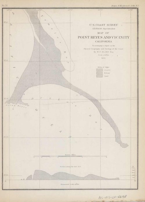 U.S. Coast Survey Map of Point Reyes and Vicinity California