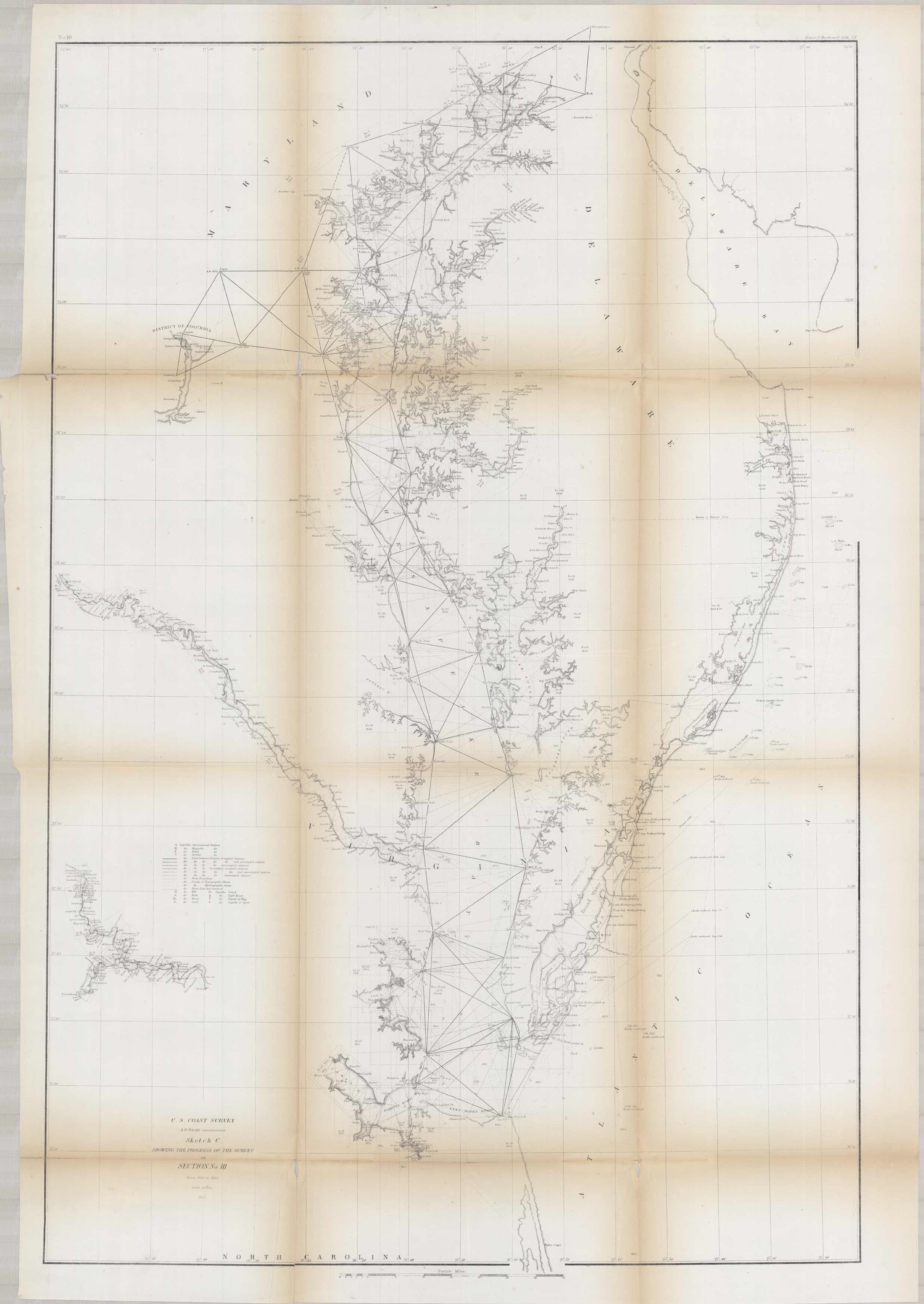 U.S. Coast Survey Sketch C Showing the Progress of the Survey Section No. III