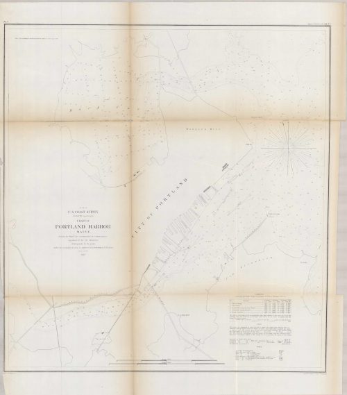 U.S. Coast Survey Chart of Portland Harbor Maine