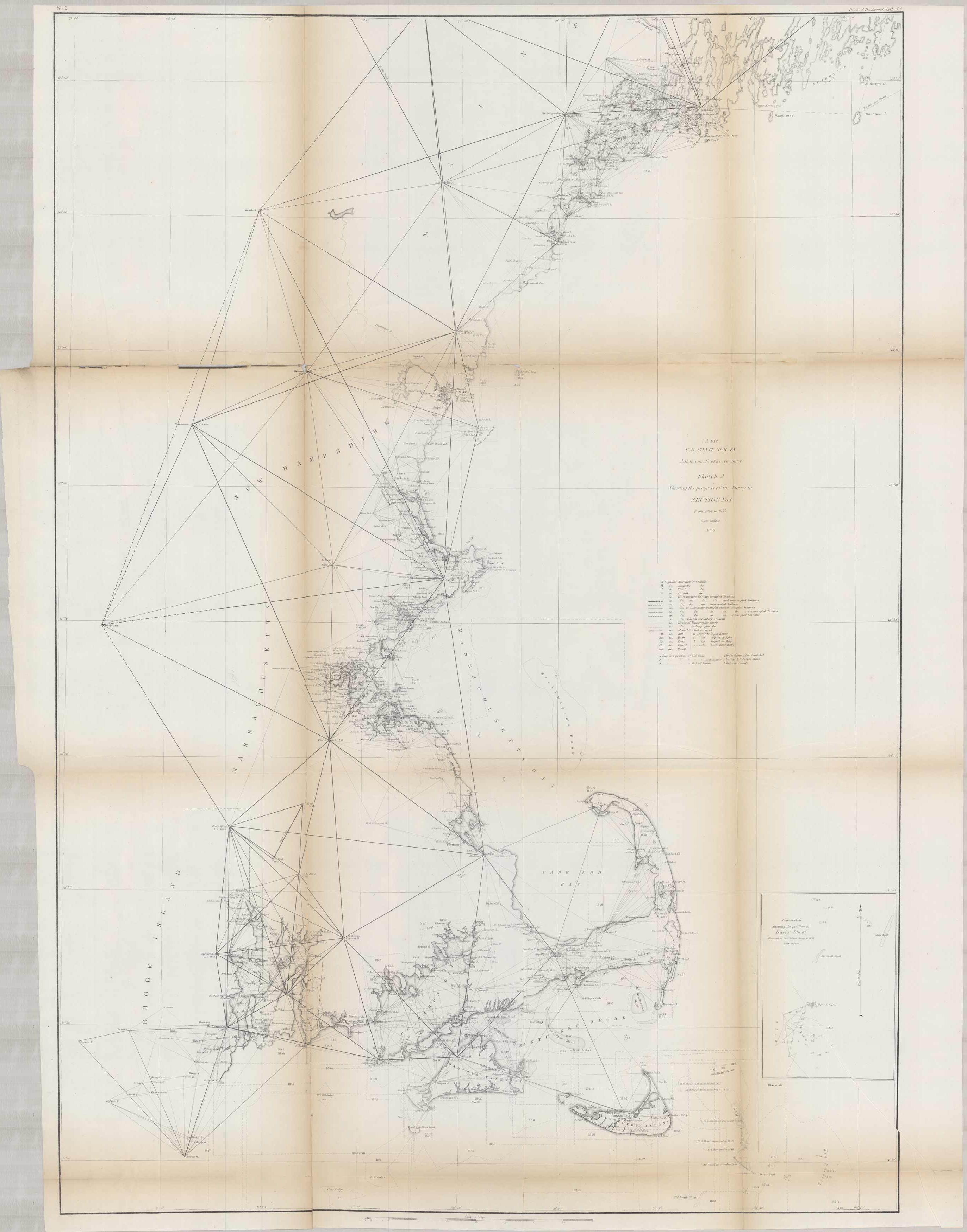 U.S. Coast Survey Sketch A Showing the Progress of the Survey in Section No. 1 U.S. Coast Survey Sketch A Showing the Progress of the Survey in Section No. 1