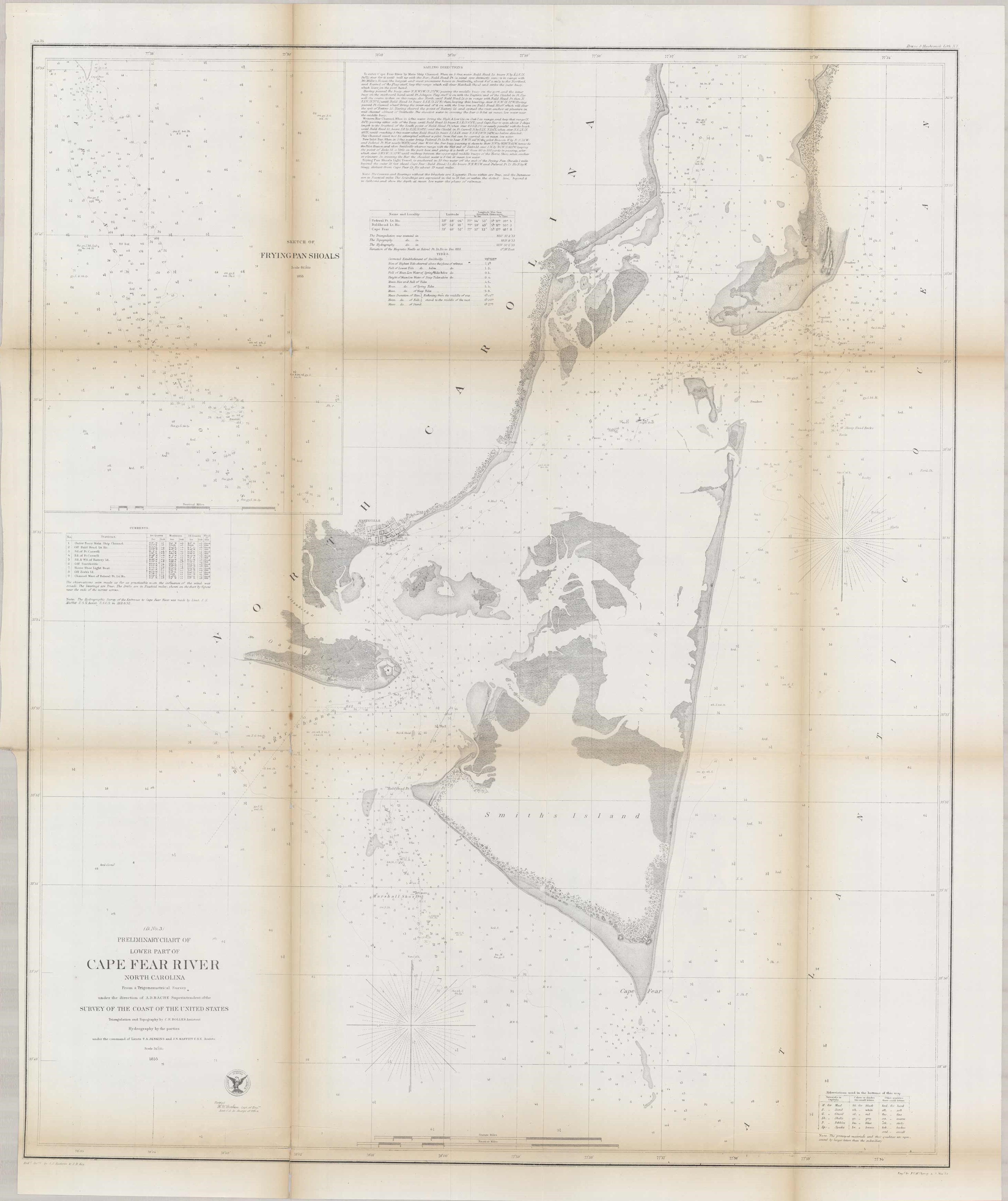 Preliminary Chart of Lower Part of Cape Fear River North Carolina Preliminary Chart of Lower Part of Cape Fear River North Carolina