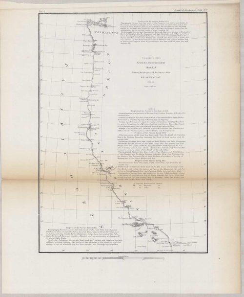 U.S. Coast Survey Sketch J Showing the Progress of the Survey of the Western Coast