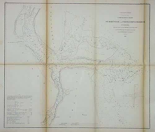 U.S. Coast Survey Comparative Chart of St. Marys Bar and Fernandina Harbor Florida'