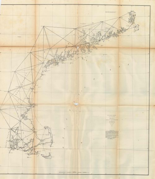 U.S. Coast Survey Sketch A Showing the Primary Triangulation in Section No. 1