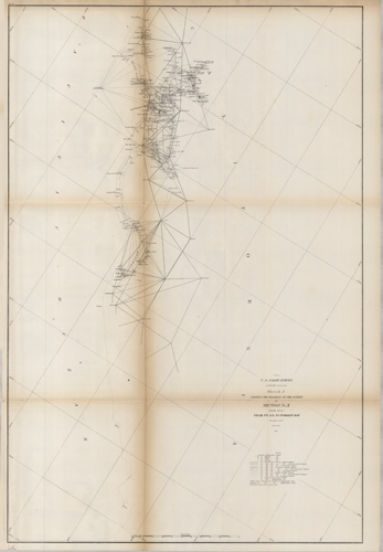 U.S. Coast Survey Sketch J Showing the Progress of the Survey in Section No. X From Pt. Sal to Tomales Bay