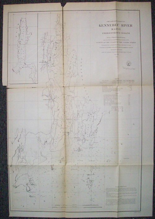 Preliminary Chart of Kennebec River Maine From Entrance to Bath