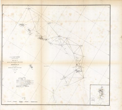 U.S. Coast Survey Sketch J  Showing the Progress of the Survey In Sectin No. X San Diego to Point Sal