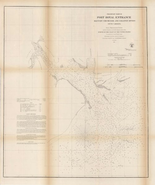 Preliminary Chart of Port Royal Entrance Beaufort Broad and Chechessee Rivers