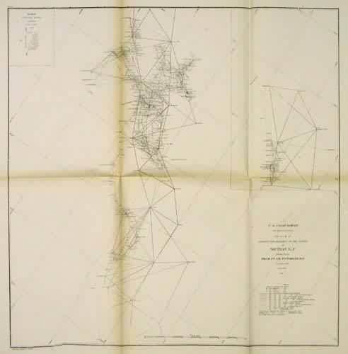 U.S. Coast Survey Sketch J  Showing the Progress of the Survey In Section No. X From Point Sal to Tomales Bay