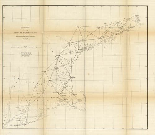 Sketch A Showing the Primary Triangulation in Section No. I - 1862