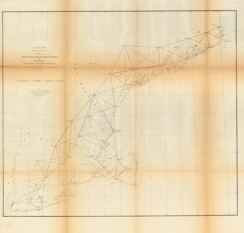 U.S. Coast Survey Sketch A Showing the Primary Triangulation in Section No. 1