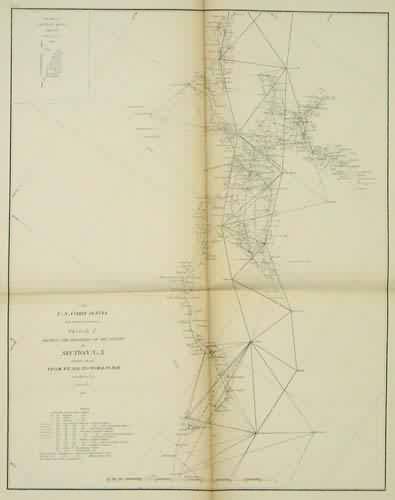 U.S. Coast Survey Sketch J  Showing the Progress of the Survey In Section No. X From Point Sal to Tomales Bay