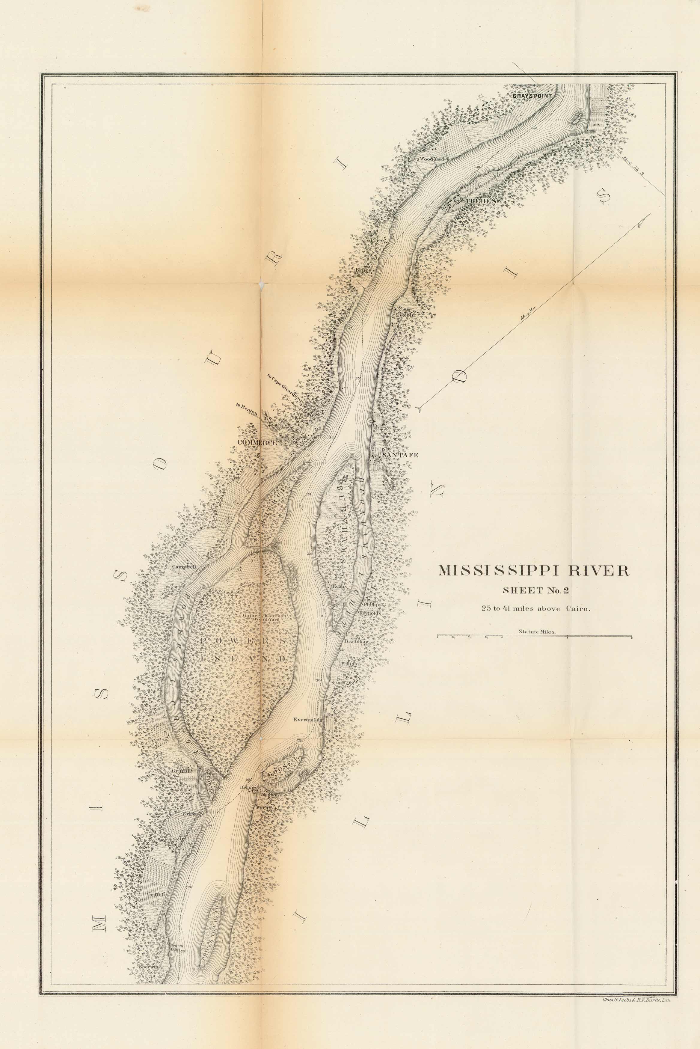 Mississippi River - Sheet No. 2 - 25 to 41 miles above Cairo