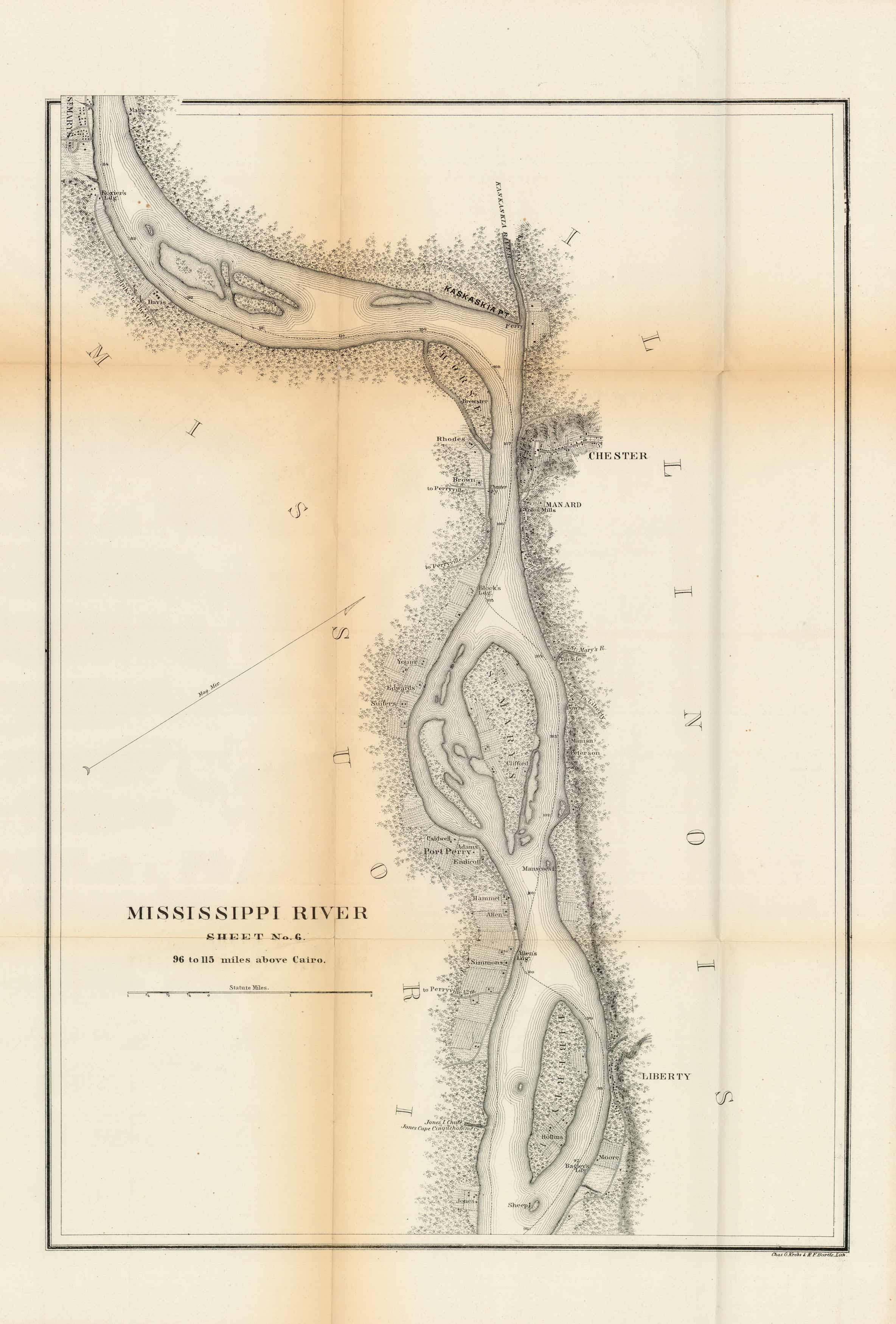 Mississippi River - Sheet No. 6 - 96 to 115 miles above Cairo