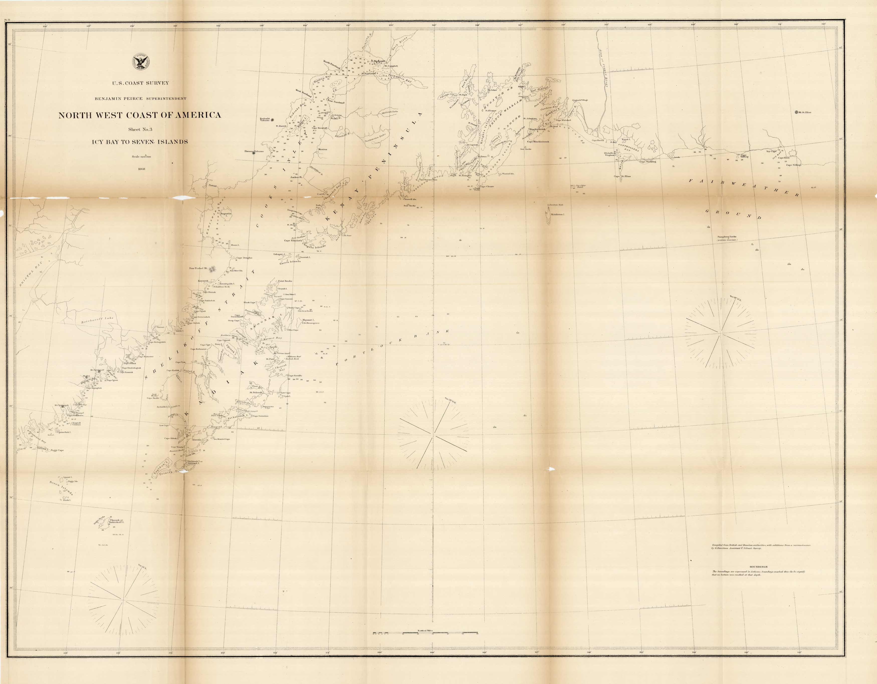 North West Coast of America (Sheet No. 3) - Ice Bay to Seven Islands