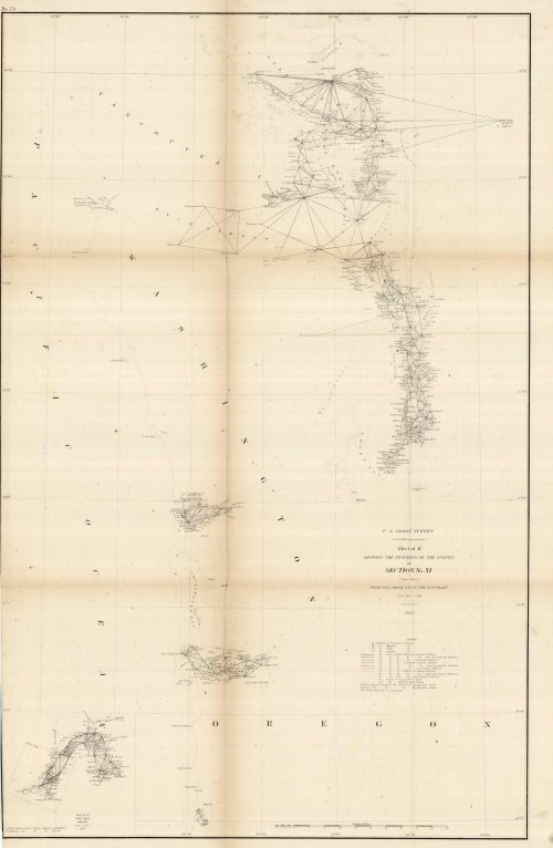 Sketch K Showing the Progress of the Survey in Section No. XI (Upper Sheet) from Tillamook Bay to the Boundary