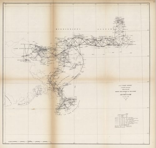 U.S. Coast Survey Sketch H Showing the Progress of the Survey in Section No. VIII