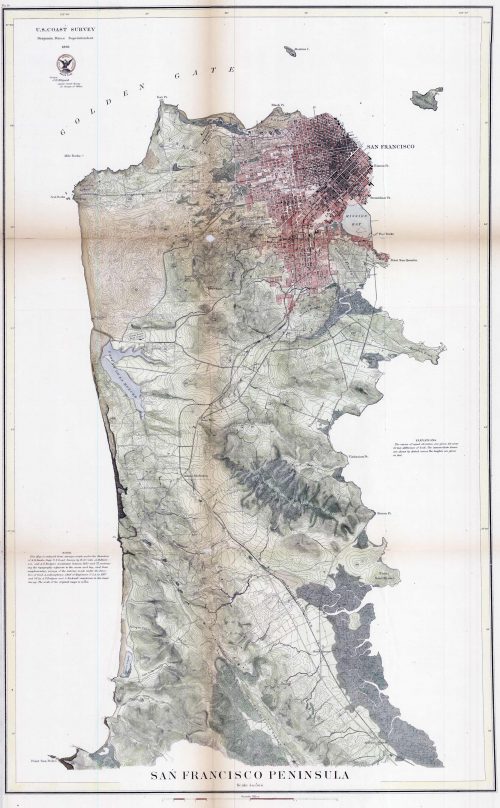 U.S. Coast Survey of San Francisco Peninsula