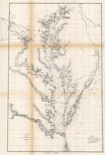 Sketch C - Showing the Progress of the Survey in Section No. III - From 1843 to 1871