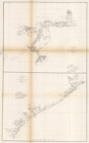 Sketch H Showing the Progress of the Survey in Section No. VIII From 1846 to 1871; Sketch I Showing the Progress of the Survey in Section No. IX From 1848 to 1871