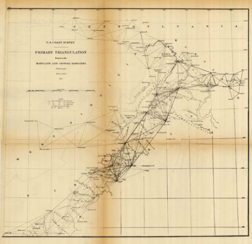 U.S. Coast Survey Primary Triangulation between the Maryland and Georgia Base-Lines