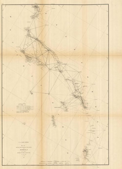 Sketch Showing the Progress of the Survey in Section No. X - Lower Sheet - From San Diego to Pt. Sal - 1877