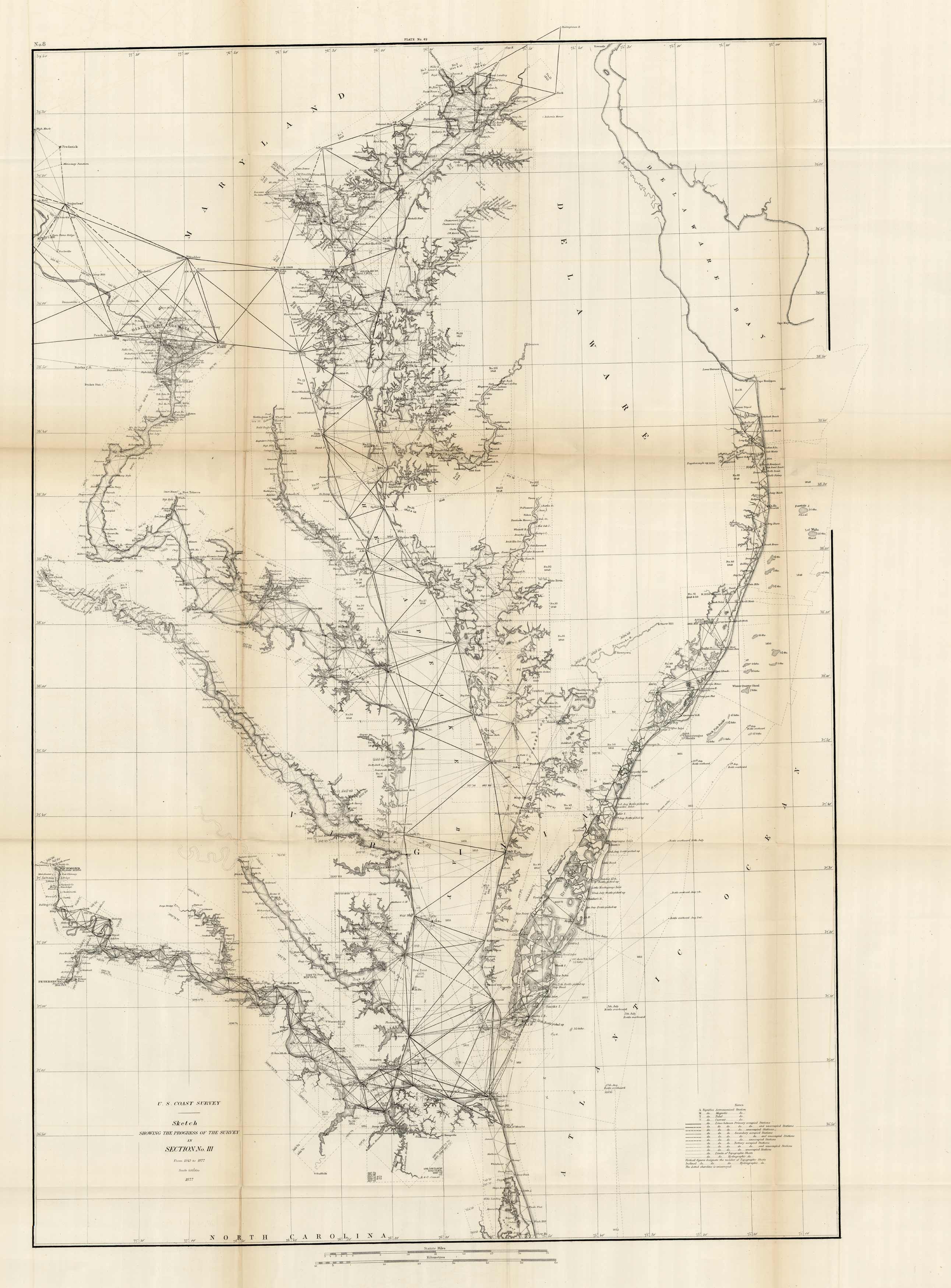 Sketch Showing the Progress of the Survey in Section No. III - 1877 Sketch Showing the Progress of the Survey in Section No. III - 1877