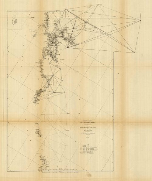 Sketch Showing the Progress of the Survey in Section No. X - Middle Sheet - From Pt. Sal to Tomales Bay - 1881