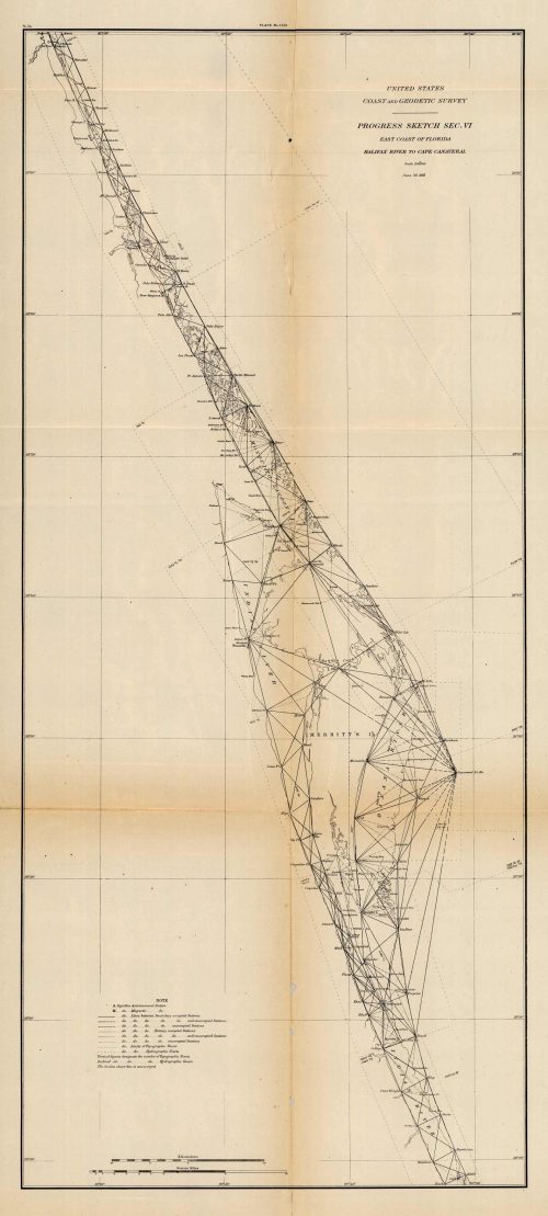 United States Coast and Geodetic Survey Progress Sketch Sec. VI East Coast of Florida Halifax River to Cape Canaveral