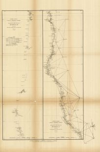 Progress of the Survey in Section No. XI - Lower Sheet - From the California Line to Tillamook Bay / Progress of the Survey in Section No. X - Upper Sheet - From Tomales Bay to the Oregon Line - 1882