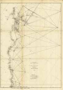 Sketch Showing the Progress of the Survey in Section No. X - Middle Sheet - From Pt. Sal to Tomales Bay - 1886