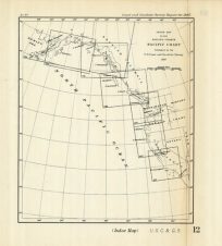 Index Map to the Sailing Charts - Pacific Coast - 1887