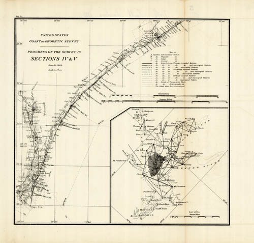 Progress of the Survey in Sections IV & V - 1889